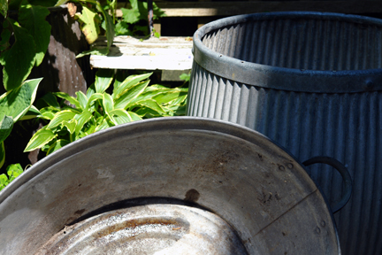 tin dolly tub and bath from a selection of vintage garden items tin dolly tub and bath from a selection of vintage garden items