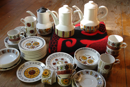 selection of vintage Kathie Winkle crockery