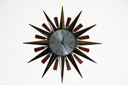 vintage 1960s Metamec starburst clock