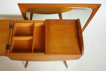 vintage beechwood sewing box