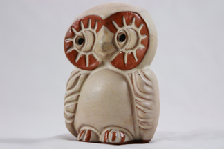 small vintage Shelf Pottery owl figure