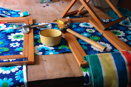 mid-renovation vintage fold away picnic set