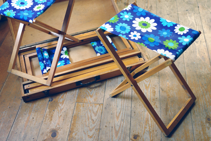 renovated vintage fold away picnic set