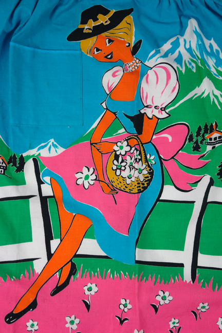vintage pinny showing pretty blonde lady vintage pinny showing pretty blonde lady