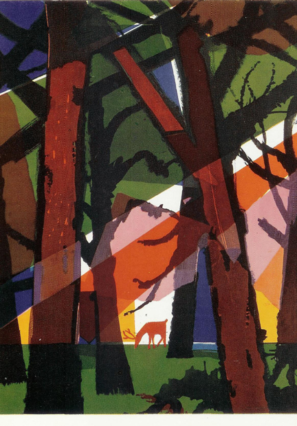 vintage 1963 London Transport postcard - "Spring" by Harry Stevens