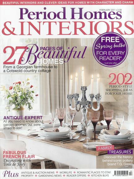 Period Homes & Interiors magazine cover, Febuary 2011 Period Homes & Interiors magazine cover, February 2011