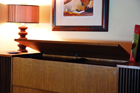 vintage Garrard radiogram showing soft close lid