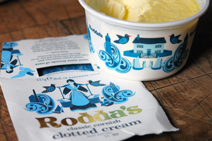 Rodda's clotted cream container & packaging Rodda's clotted cream container & packaging