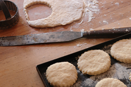 rolled out and cut out scone pastry rolled out and cut out scone pastry