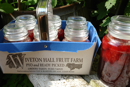 homemade jam made with strawberries we picked at Wiverton Farm on the North Norfolk coast homemade jam made with strawberries we picked at Wiverton Farm on the North Norfolk coast