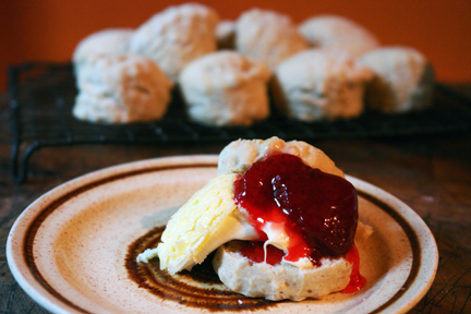 homemade scones, homemade strawberry jam and clotted cream homemade scones, homemade strawberry jam and clotted cream