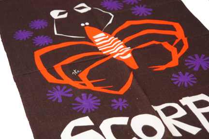 detail from vintage 'scorpio' scorpion tea towel