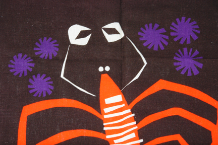 detail from vintage 'scorpio' scorpion tea towel