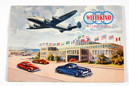 front cover of vintage 1950s book of sewing needles