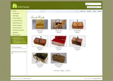 screen shot of sewing boxes available at H is for Home