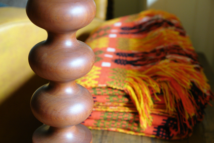 detail from vintage Danish teak lamp base detail from vintage Danish teak lamp base
