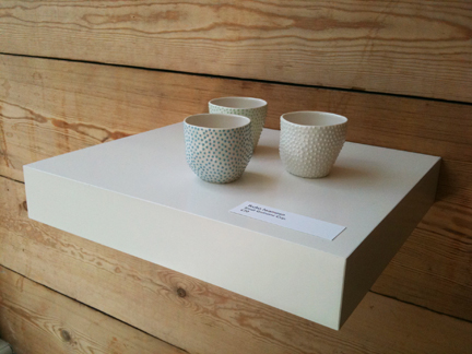 trio of small ceramic pots by Ikuko Iwamoto available at Snug Gallery in Hebden Bridge