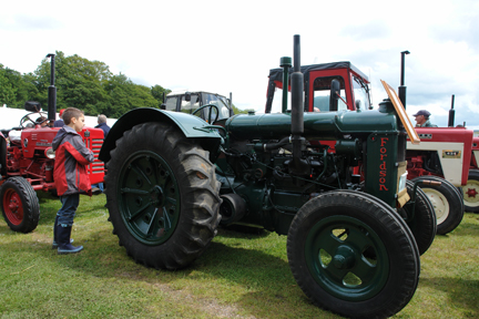 vintage tractor on display at the Todmorden Agricultural show