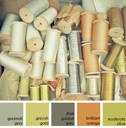 print of reels of silver, gold, brass & copper string by Cassia Beck/Lola's Room for ssale on Etsy