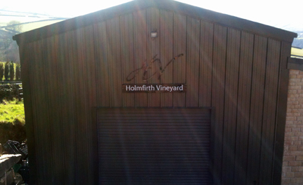 front of Homefirth Vineyard building