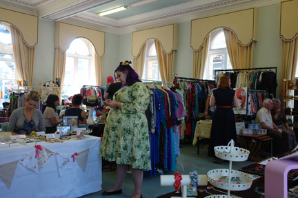 Vanroe stall at the Vintage Home and Fashion Fair, Victoria Hall, Saltaire