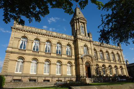 exterior of Victoria Hall, Saltaire