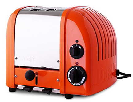 limited edition orange Dualit toaster for Selfridges