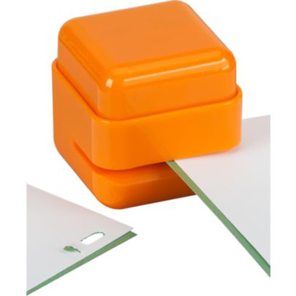 bright orange staple free stapler