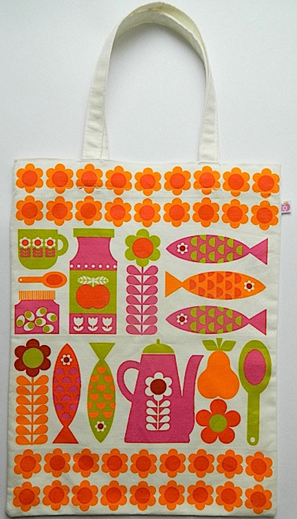 Alice Apple's retro foodie shopping/tote bag