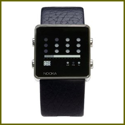 Nooka Unisex Zot V Series Black Leather Watch ZOTBK