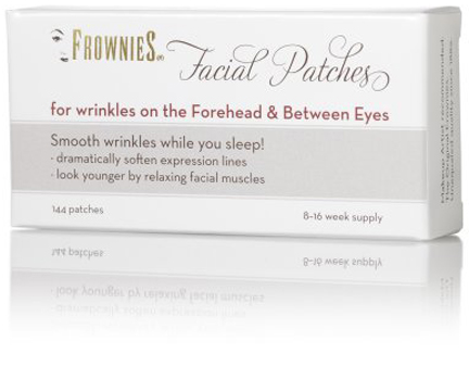 Frownies, anti-aging facial patches for wrinkles on the forehead & between the eyes