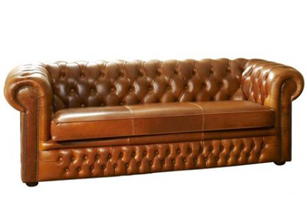 Heaton Leather Chesterfield sofa from the Chesterfield Company, Manchester