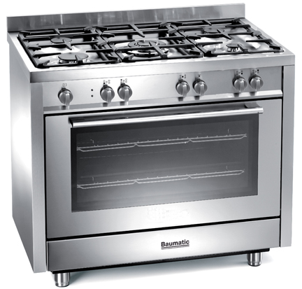 Stainless steel BCG900SS Baumatic gas range cooker Stainless steel BCG900SS Baumatic gas range cooker
